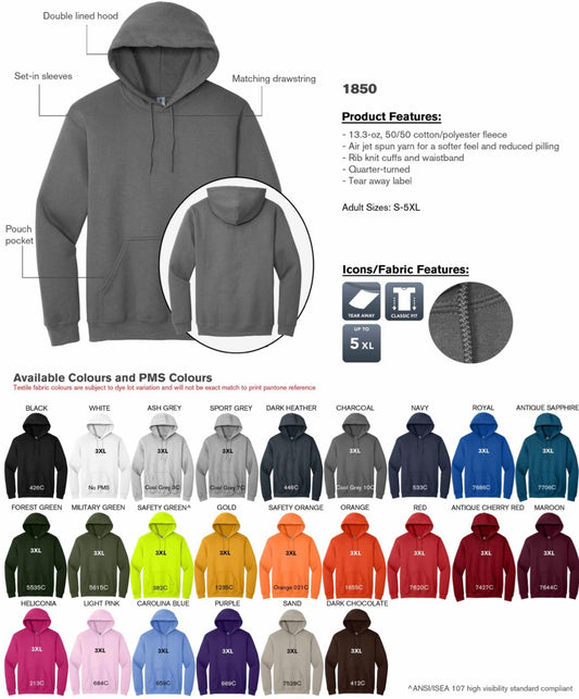 Hayle Designs Hoodie (Colour 1-16)